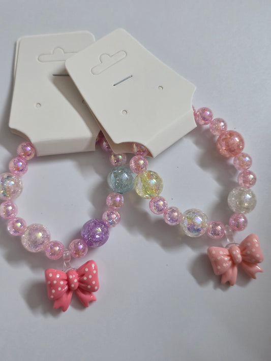 Bow charm bead bracelets(2)