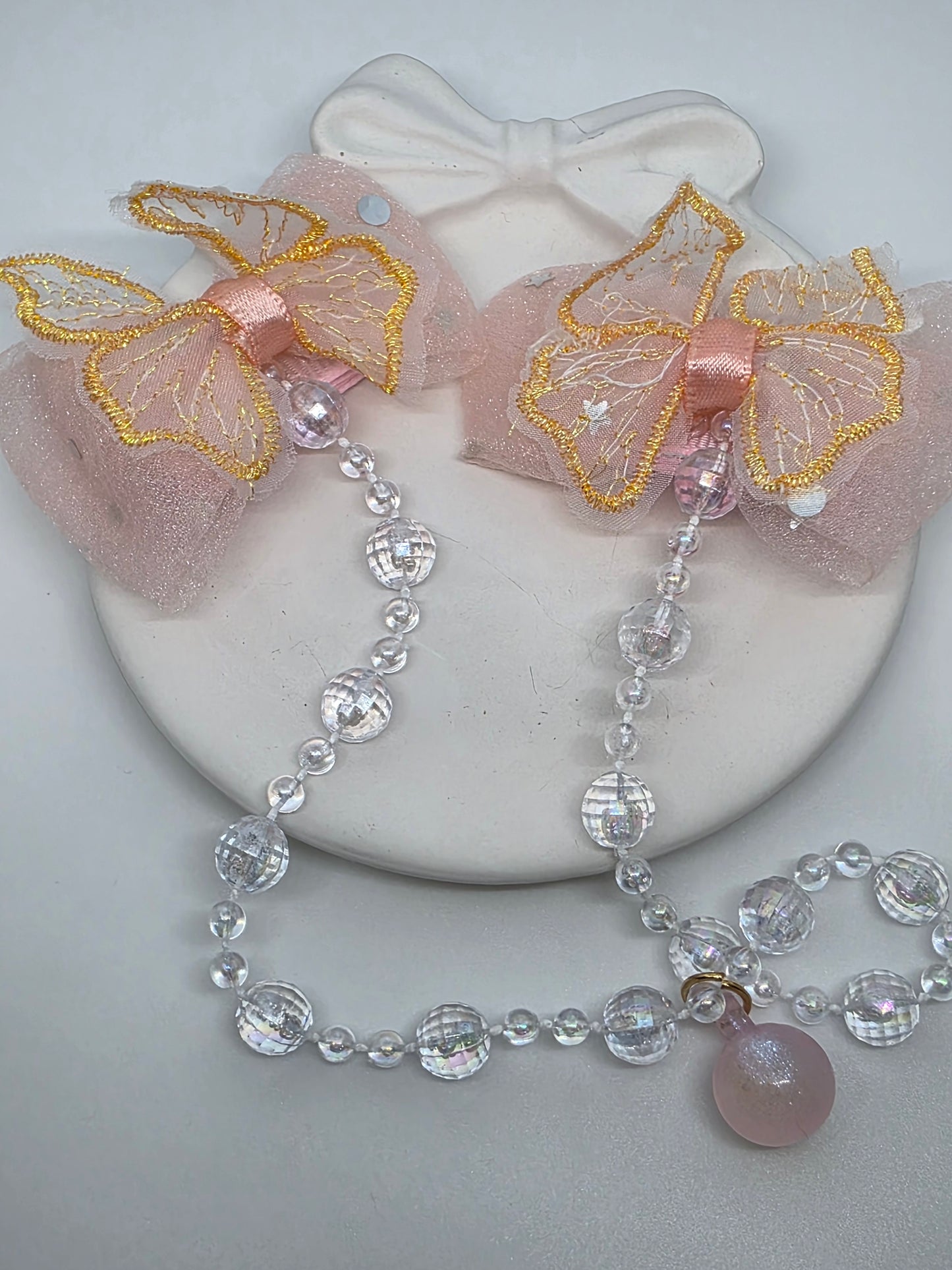 Butterfly Bow Dangling hair clips