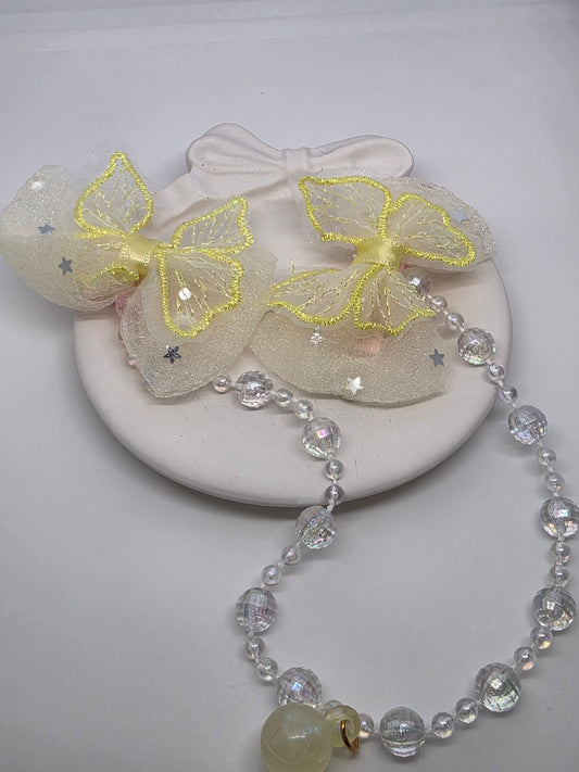 Butterfly Bow Dangling hair clips