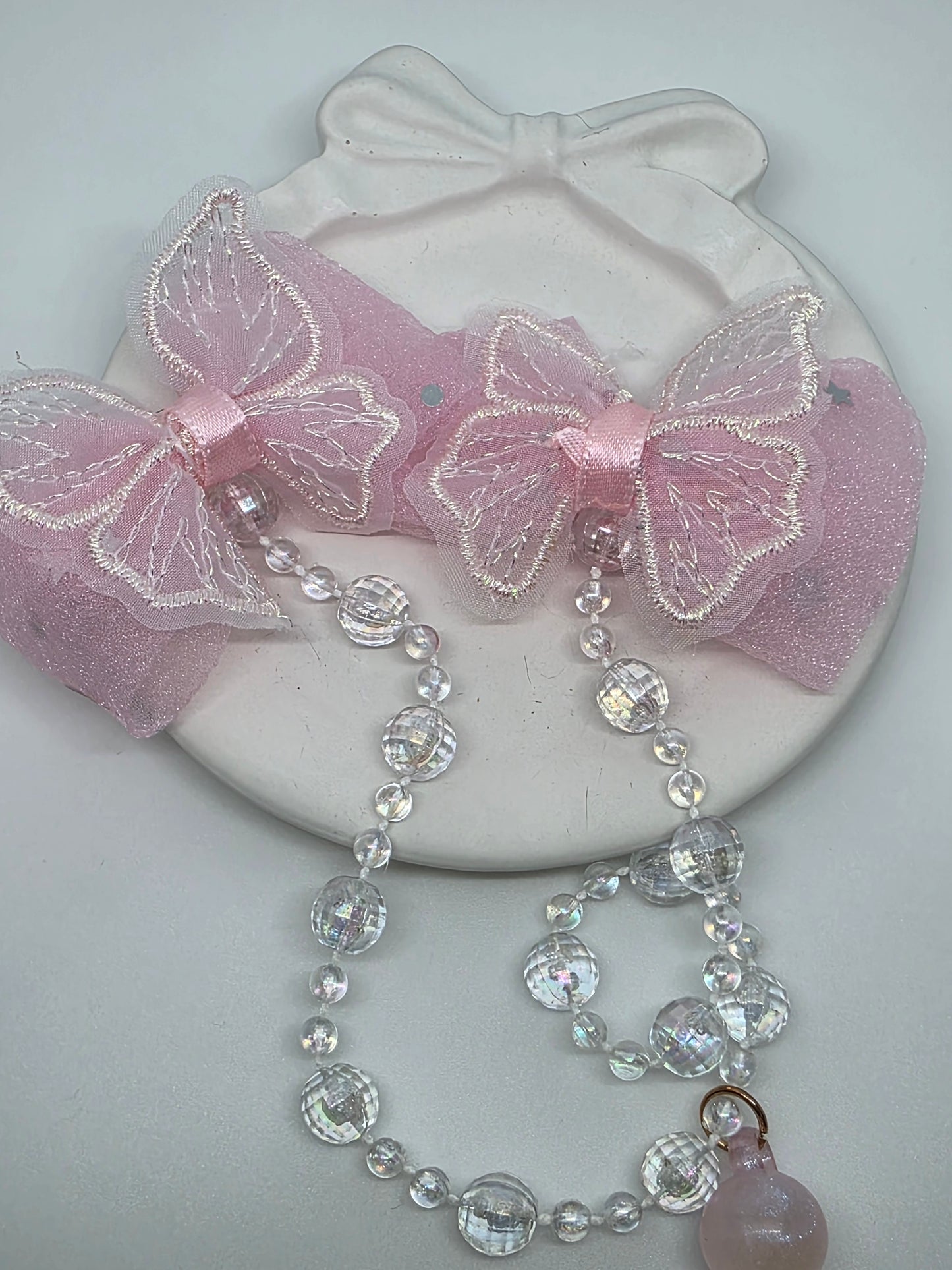 Butterfly Bow Dangling hair clips