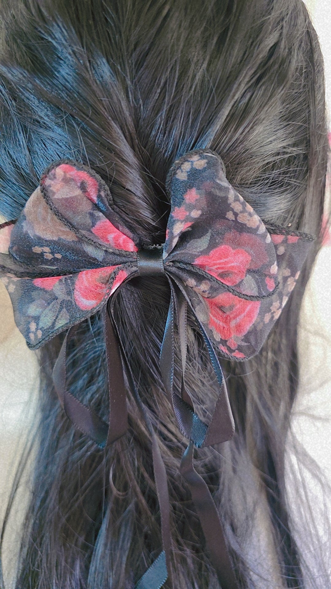 Floral hair bow