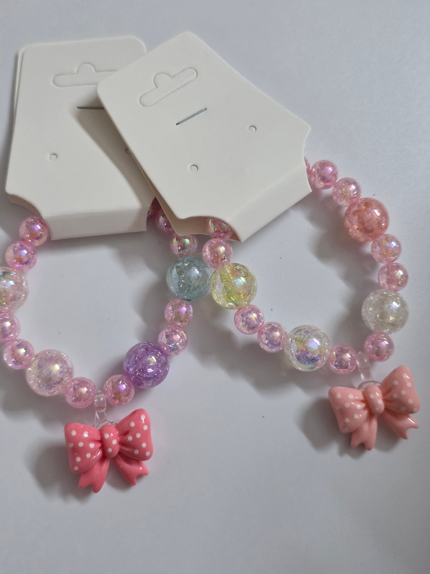 Bow charm bead bracelets(2)