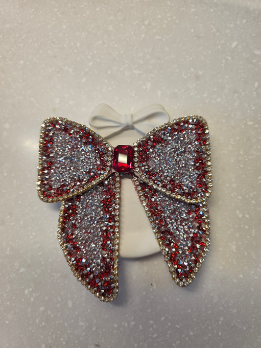 Ruby Sparkle Luxe Bow Clip