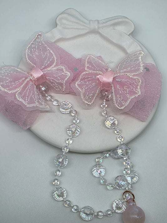 Butterfly Bow Dangling hair clips