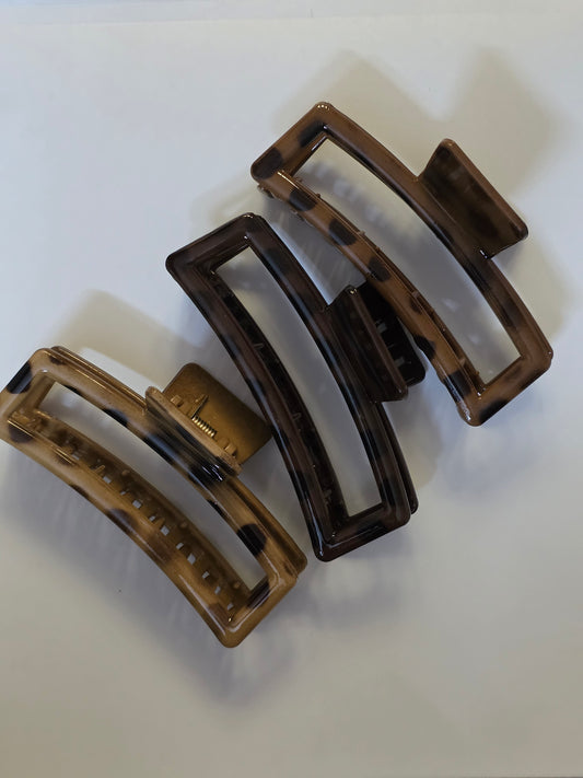 Minimalist rectangle hair claws